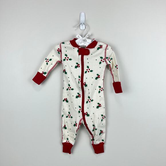 Hanna Andersson Festive Holly Pajamas 60 cm 3-6 Months - Picture 1 of 6